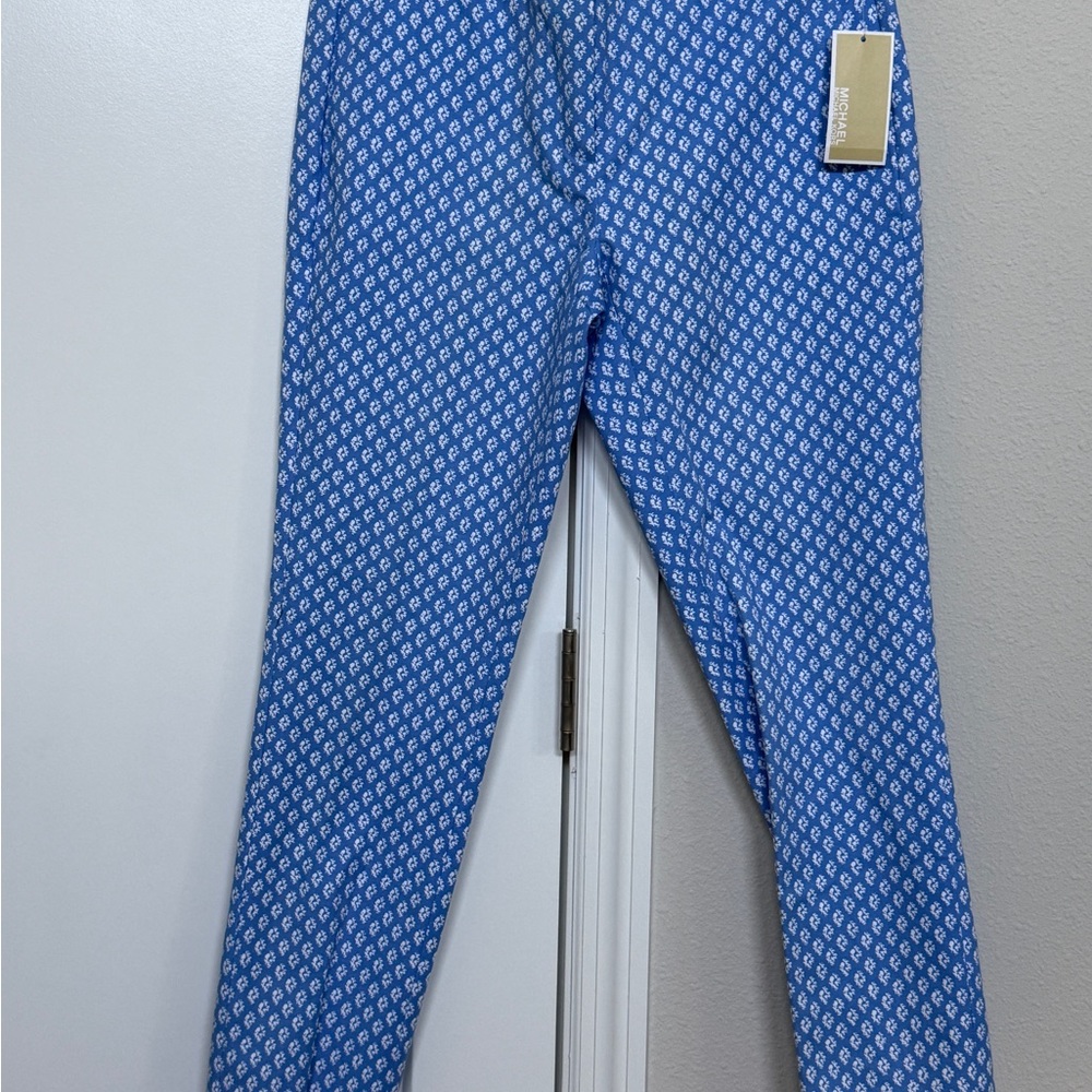 Michael Kors Blue Geometric Chinos